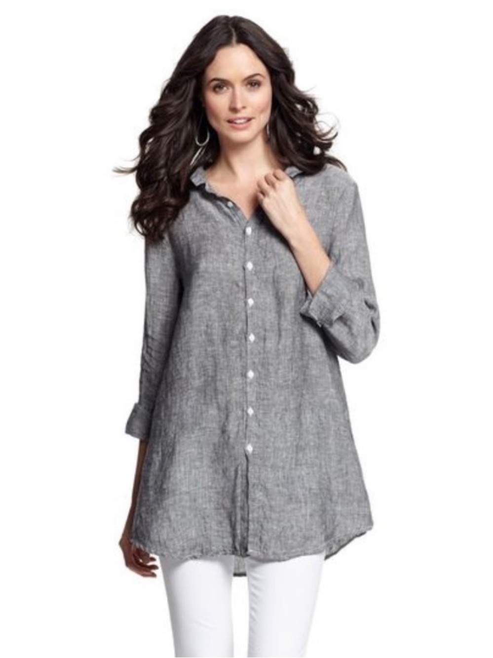 CP Shades Calypso Sophie Linen Button Down Shirt size S
